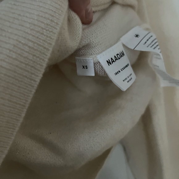 Nadaam Original Cashmere Sweater in White - Picture 4 of 4